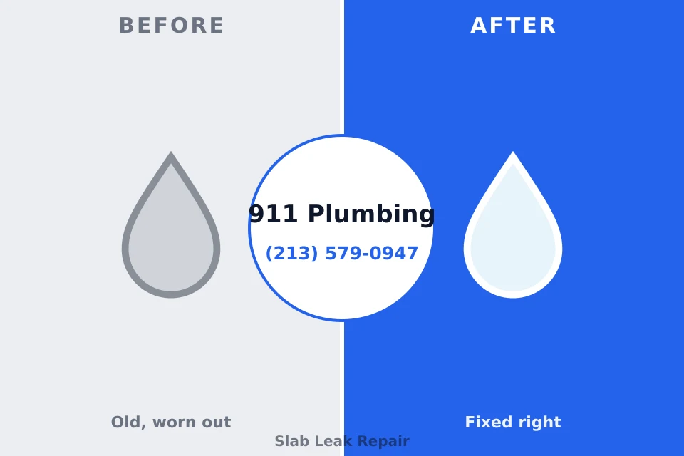 Before and after: plumbing repair Biltmore Forest, NC